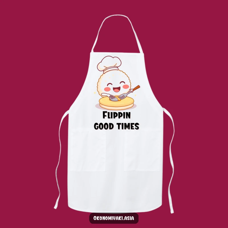 Funny Chef Rice Ball Apron - Hilarious Pancake Flipping Cooking Gift