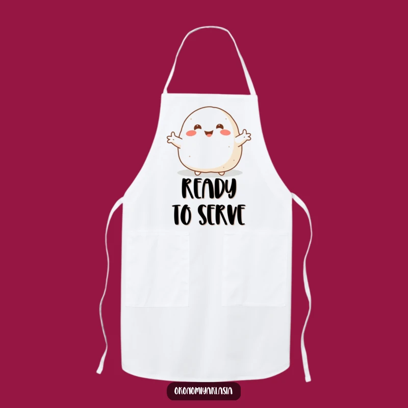 Funny Welcoming Onigiri Apron: Kitchen Hugs, Cute Chef Gift