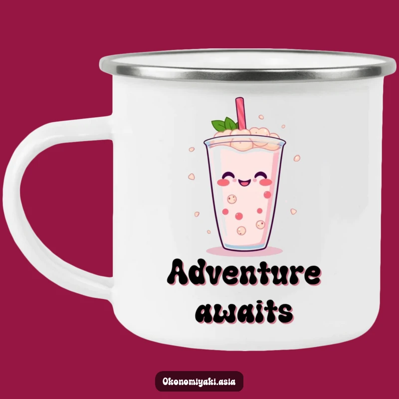 Adventure Funny Boba Dance Camping Mug: Durable Joy with Dancing Pearls Outdoors