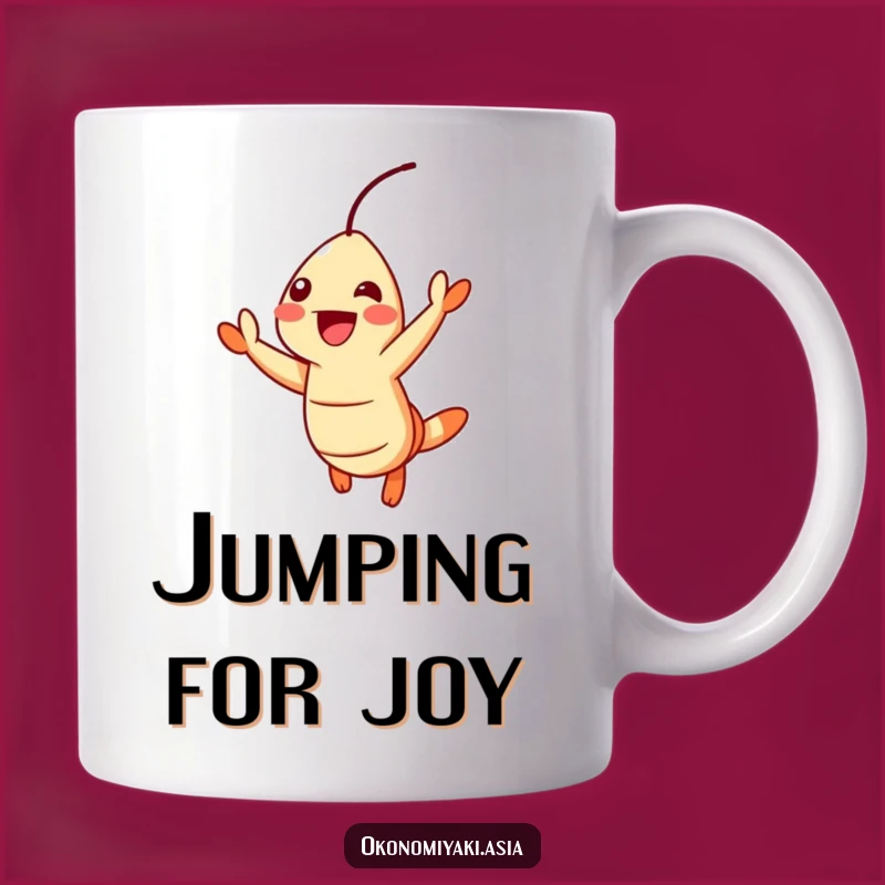 Funny Jumping Shrimp Mug: Cheerful Foodie Gift for Seafood Lovers