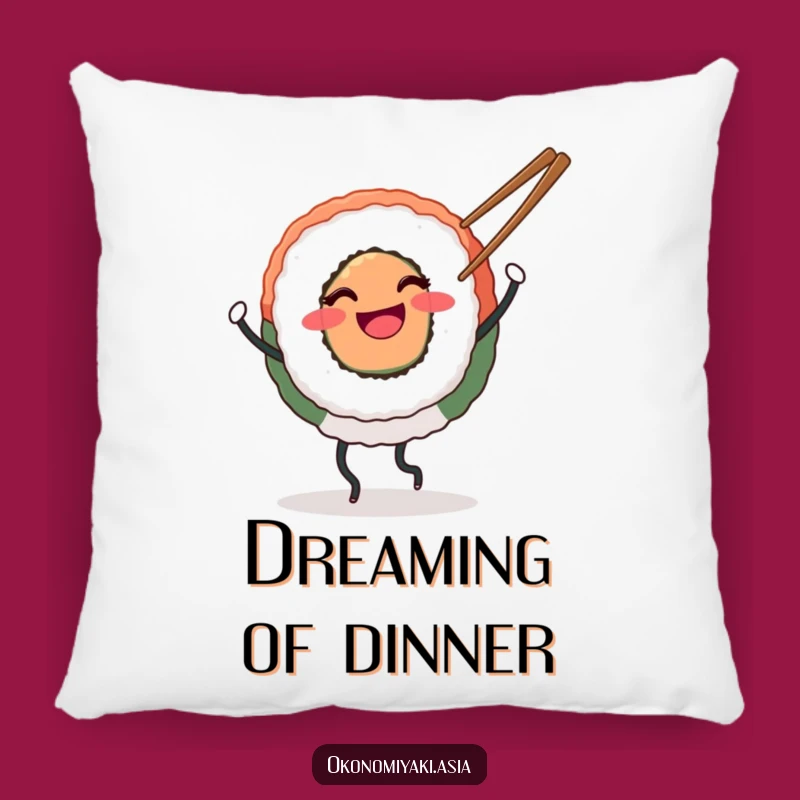 Funny Dancing Sushi Pillow: Cozy Foodie Decor, Fun Accent