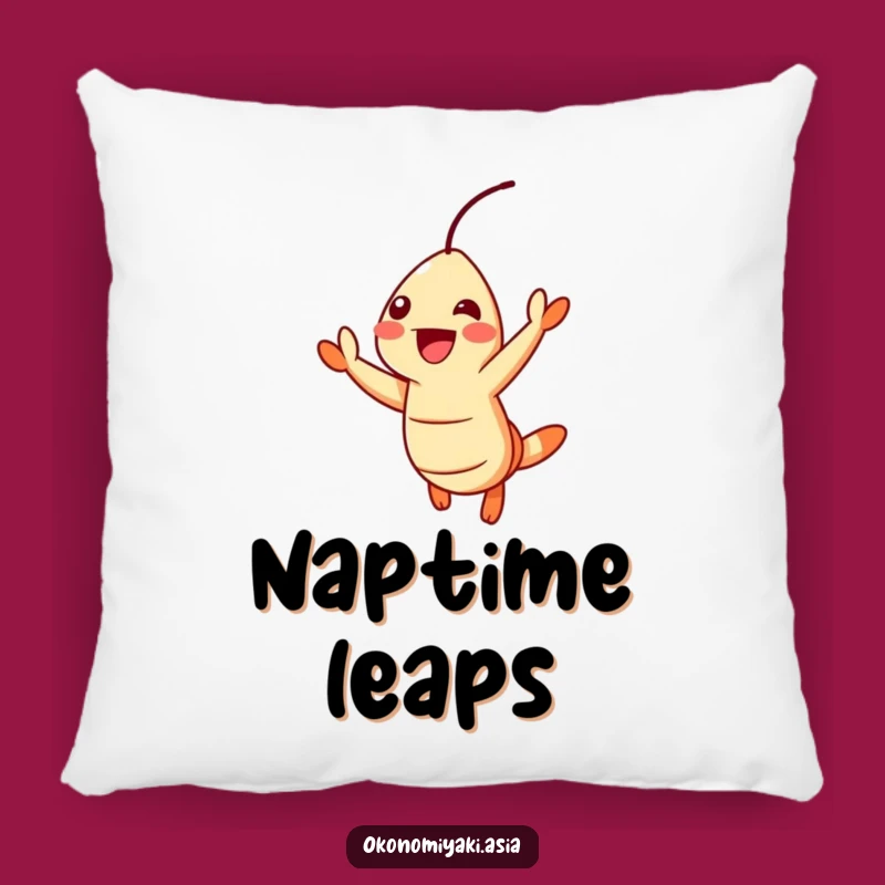 Funny Jumping Shrimp Pillow: Cozy Foodie Decor, Fun Accent