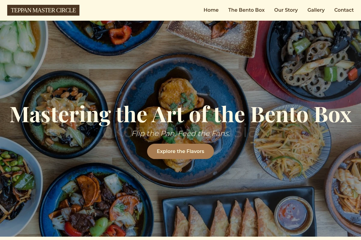 Bento-box Asian Fusion Food