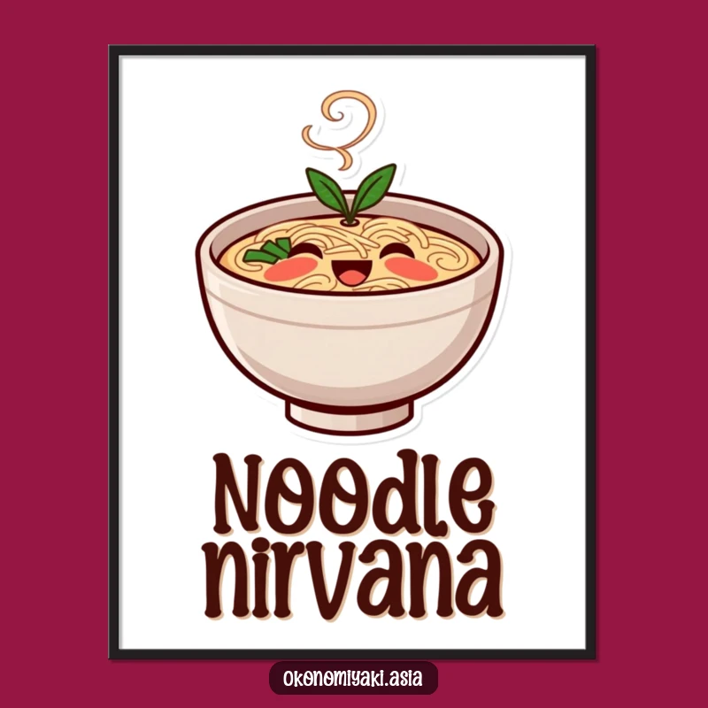 Downloadable Cute Art: Funny Ramen Bowl Print