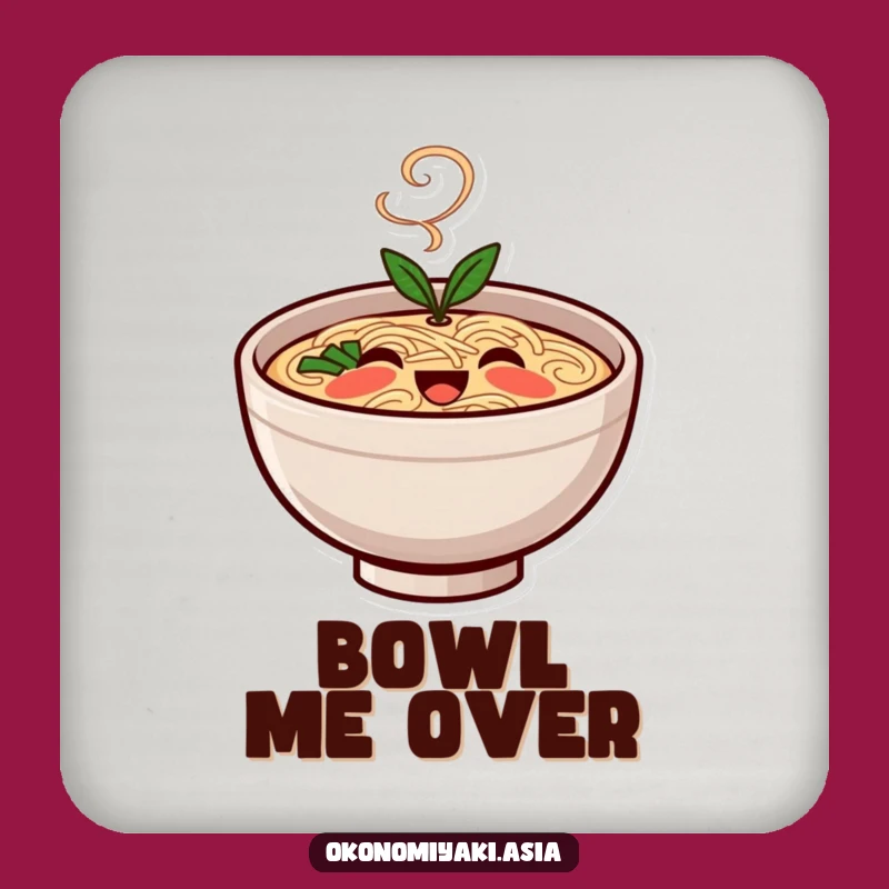 Happy Table Coaster: Funny Ramen Bowl Protection