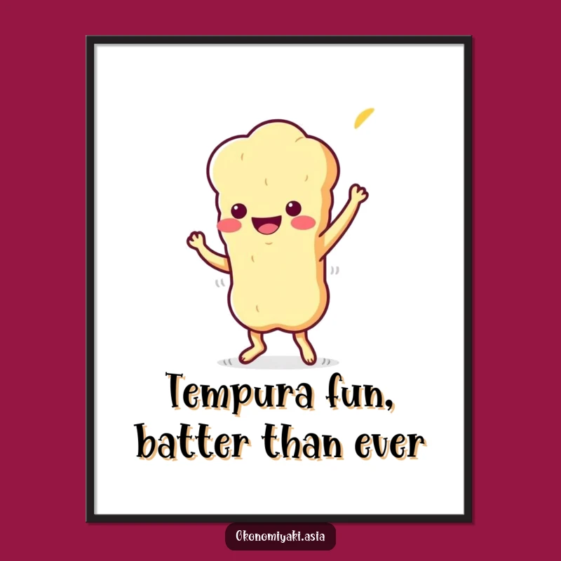 Dancing Tempura Wall Art Free Printable for a Fun Kitchen Decor Downloadable