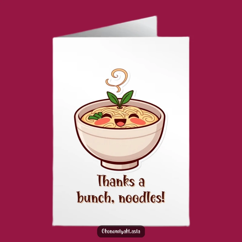 Cute Ramen Bowl Thank You Card Free Printable for a Hearty Thank You Downloadable
