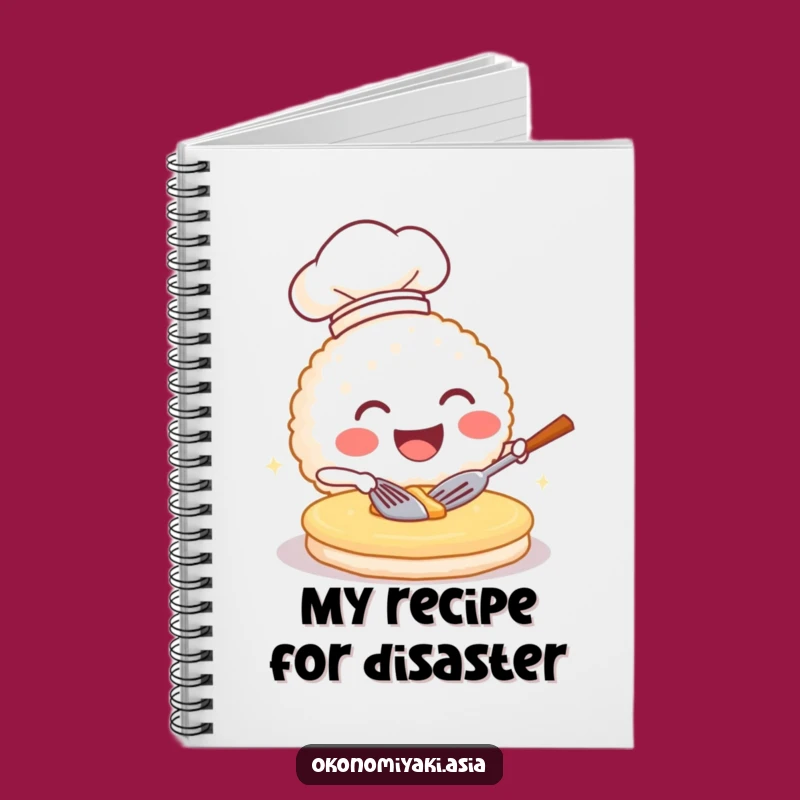 Funny Rice Ball Chef Notebook - Hilarious Pancake Flipping Journal Gift