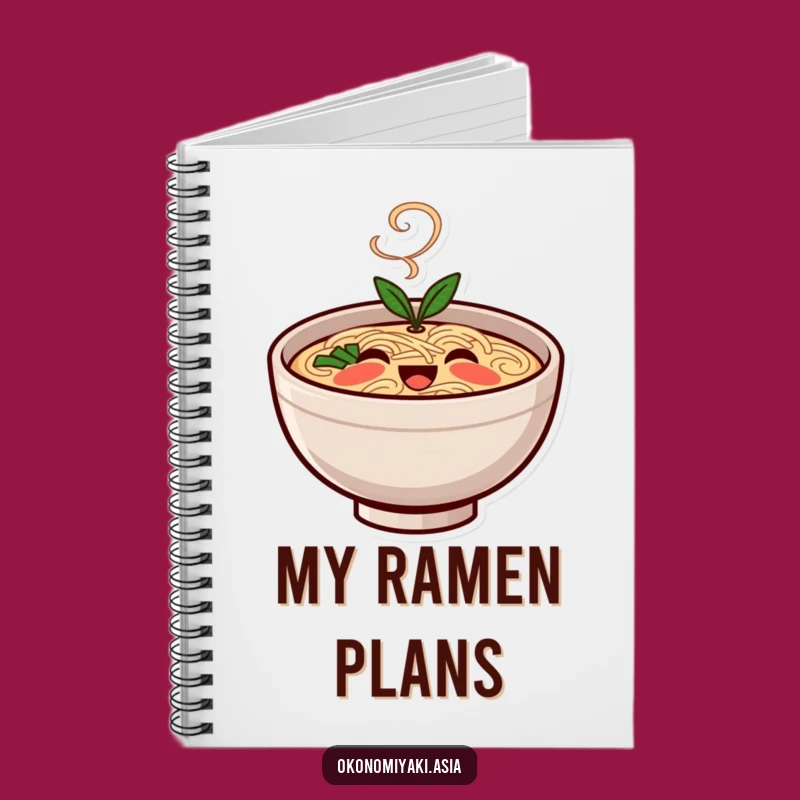 Ramen Thoughts Funny Notebook: Steaming Bowl Journal
